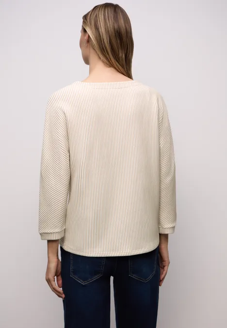 T-shirt structuré deux tons off white T-shirt structuré deux tons off white