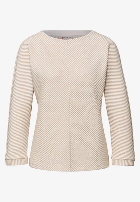 T-shirt structuré deux tons off white T-shirt structuré deux tons off white