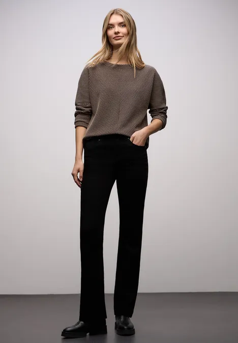 T-shirt structuré deux tons darkest brown