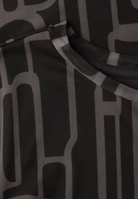 Chemise en maille à motifs darkest brown