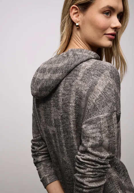 Gemusterter Hoodie Shirt darkest brown Gemusterter Hoodie Shirt darkest brown