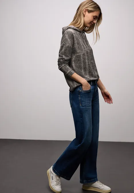 Gemusterter Hoodie Shirt darkest brown Gemusterter Hoodie Shirt darkest brown