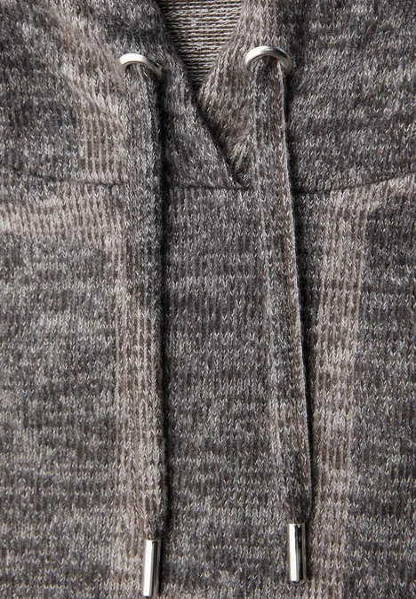 Gemusterter Hoodie Shirt darkest brown Gemusterter Hoodie Shirt darkest brown