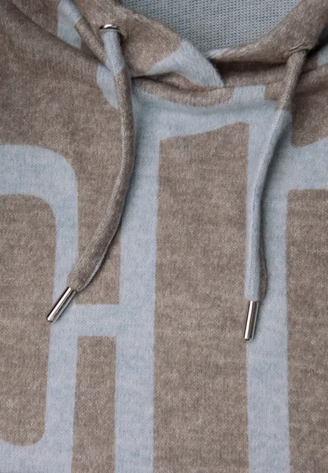 Gemusterter Hoodie Shirt frosted blue Gemusterter Hoodie Shirt frosted blue