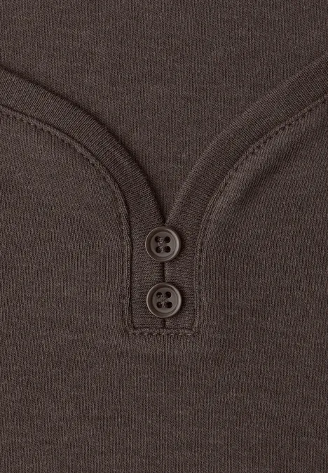 T-shirt basique avec détail de boutons null