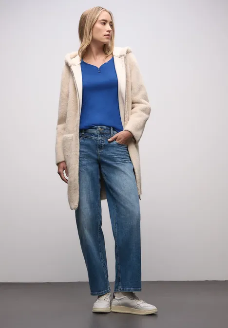 T-shirt basique avec détail de boutons null