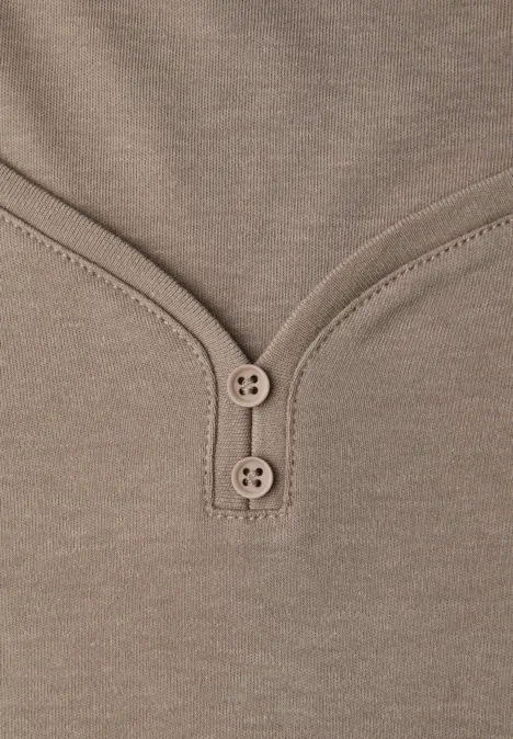 T-shirt basique avec détail de boutons null