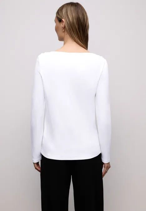 Shirt mit Knopfdetails White
