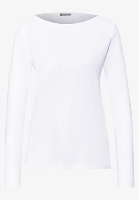 Shirt mit Knopfdetails White