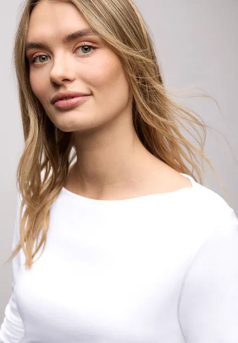 Shirt mit Knopfdetails White