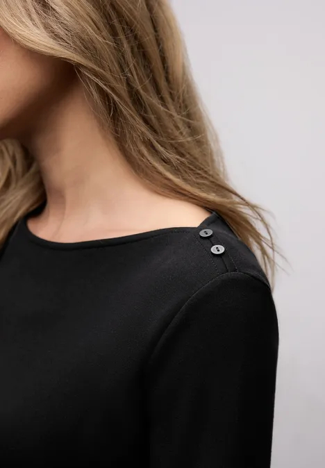Shirt mit Knopfdetails Black Shirt mit Knopfdetails Black