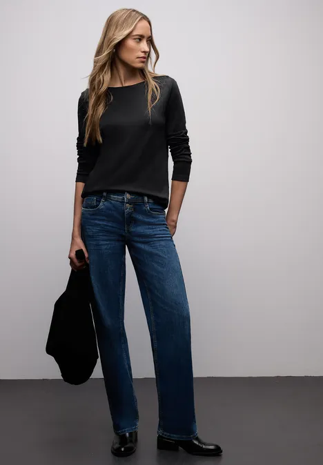 Shirt mit Knopfdetails Black Shirt mit Knopfdetails Black