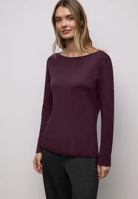 Shirt mit Knopfdetails jazz berry