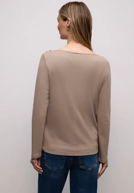 Shirt mit Knopfdetails light terra mocha