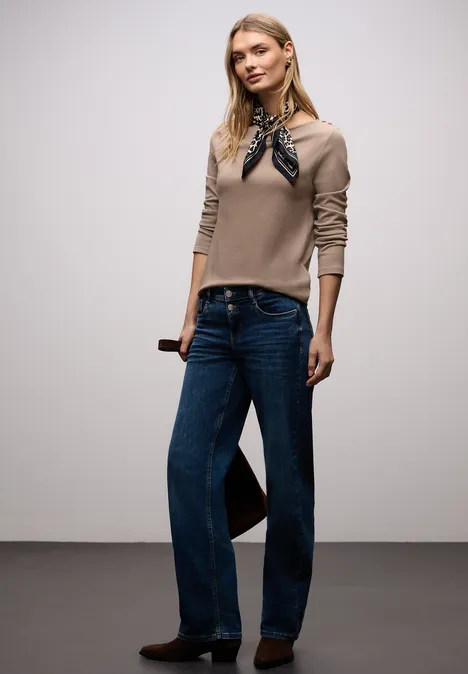 Shirt mit Knopfdetails light terra mocha