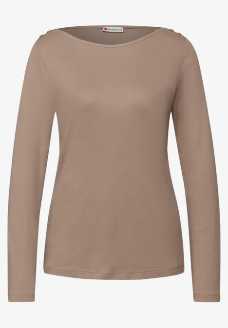 Shirt mit Knopfdetails light terra mocha