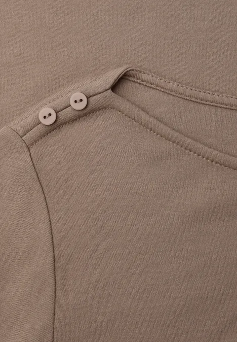 Shirt mit Knopfdetails light terra mocha