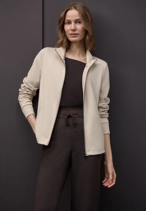 Veste avec cordon de serrage cotton beige