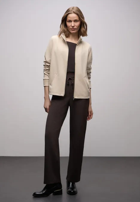 Veste avec cordon de serrage cotton beige