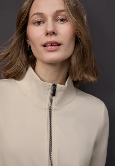 Veste avec cordon de serrage cotton beige