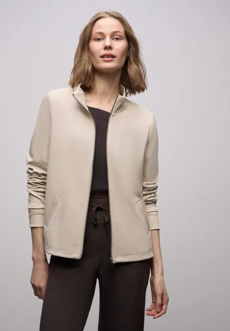 Veste avec cordon de serrage cotton beige
