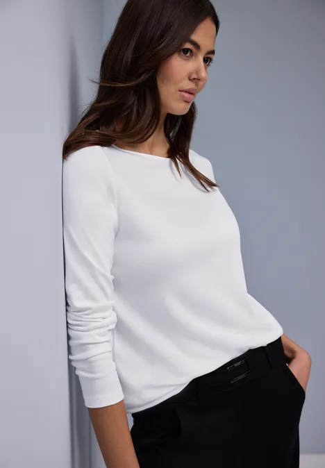 Shirt in effen kleur White Shirt in effen kleur White