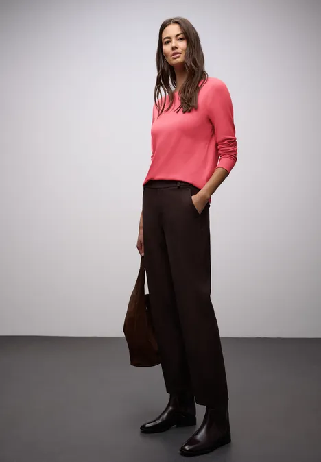 Shirt in Unifarbe striking coral Shirt in Unifarbe striking coral