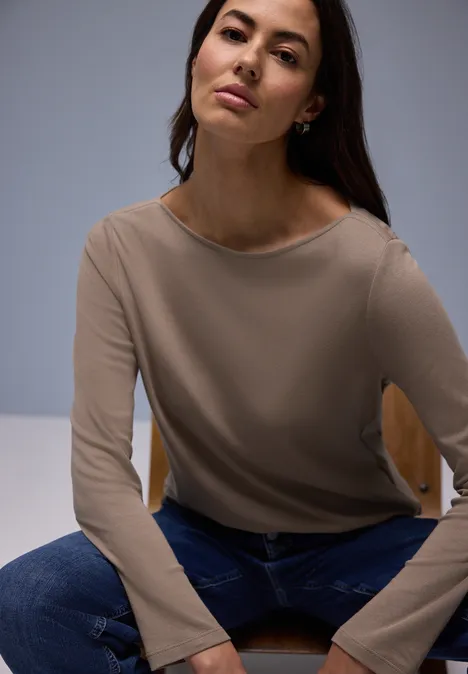 Shirt in Unifarbe light terra mocha Shirt in Unifarbe light terra mocha