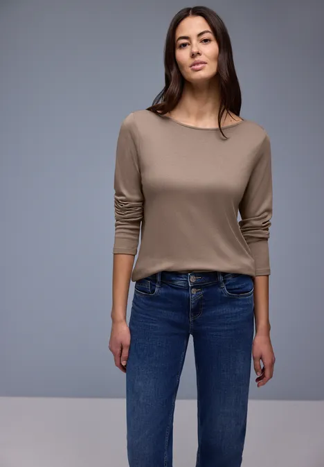 Shirt in Unifarbe light terra mocha Shirt in Unifarbe light terra mocha