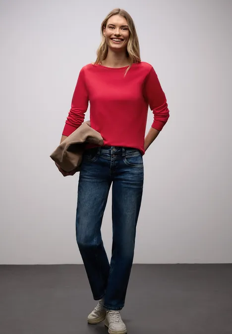 T-shirt en couleur unie salsa red