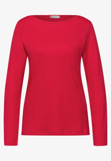 T-shirt en couleur unie salsa red