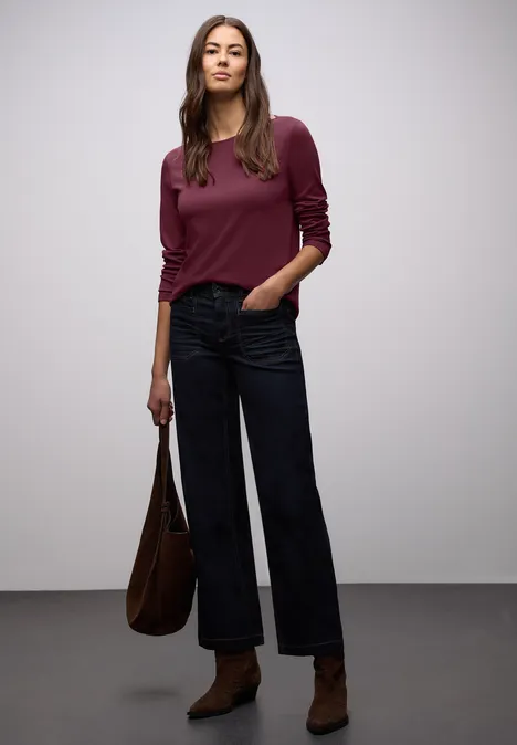 Shirt in Unifarbe truffle red Shirt in Unifarbe truffle red