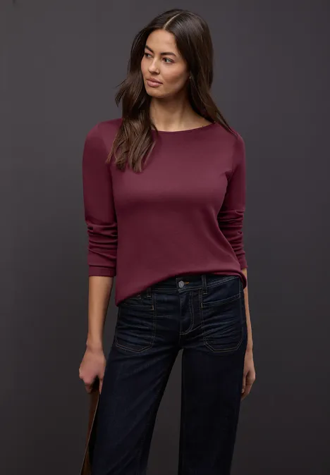 Shirt in Unifarbe truffle red Shirt in Unifarbe truffle red