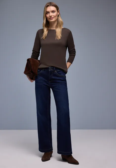 Shirt in Unifarbe molten earth Shirt in Unifarbe molten earth