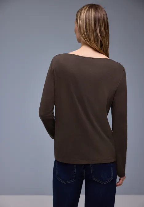 Shirt in Unifarbe molten earth Shirt in Unifarbe molten earth