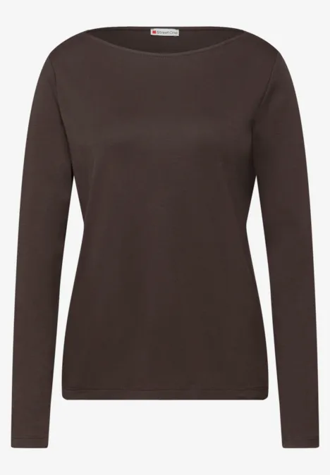 Shirt in Unifarbe molten earth Shirt in Unifarbe molten earth