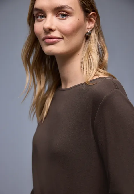 Shirt in Unifarbe molten earth Shirt in Unifarbe molten earth