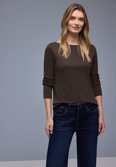 Shirt in Unifarbe molten earth Shirt in Unifarbe molten earth