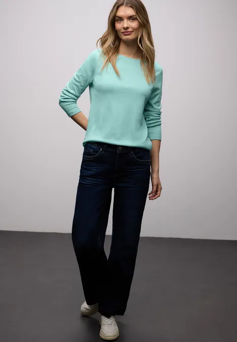 T-shirt en couleur unie misty mint