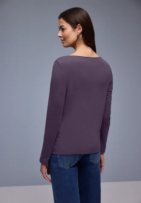 Shirt in Unifarbe mystic purple Shirt in Unifarbe mystic purple