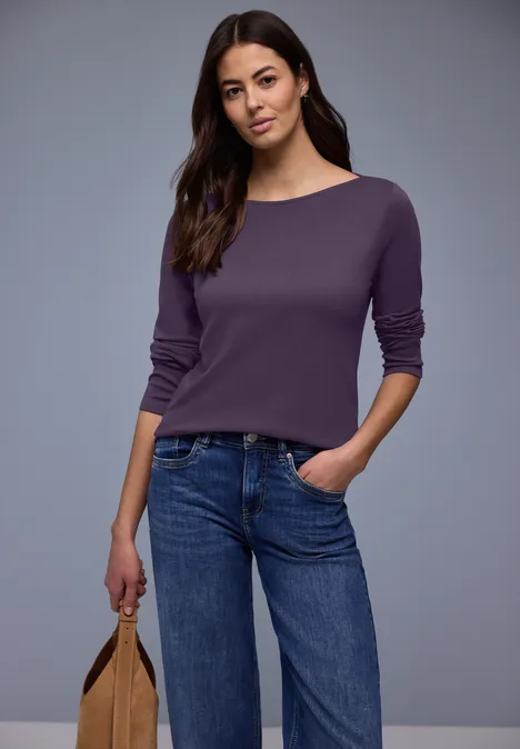 Shirt in Unifarbe mystic purple Shirt in Unifarbe mystic purple