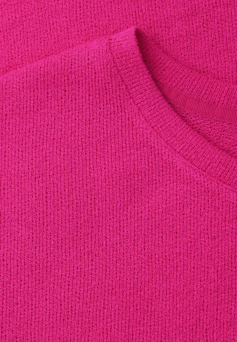 T-shirt à col rond en tricot magenta dream T-shirt à col rond en tricot magenta dream