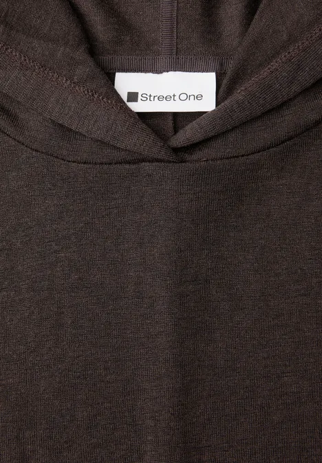 T-shirt à manches courtes avec capuche et cordon de serrage espresso brown T-shirt à manches courtes avec capuche et cordon de serrage espresso brown