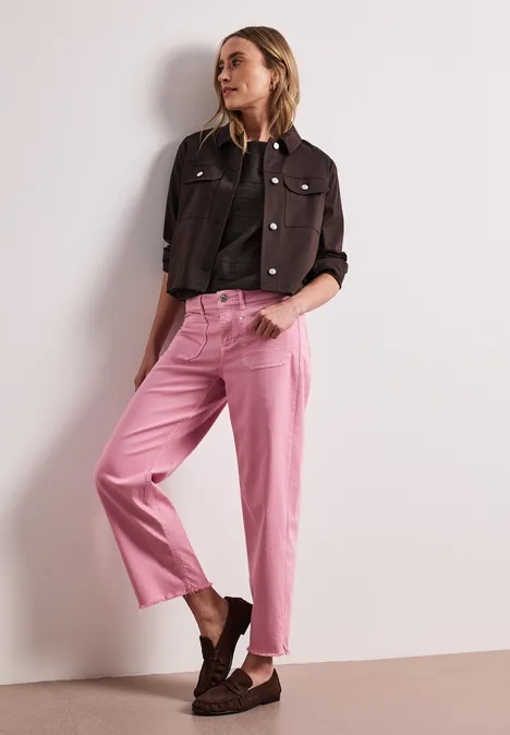 T-shirt à manches courtes et col rond en dentelle espresso brown T-shirt à manches courtes et col rond en dentelle espresso brown