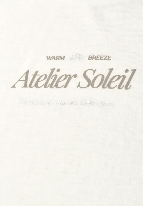 T-Shirt mit Rundhals und Wording off white T-Shirt mit Rundhals und Wording off white