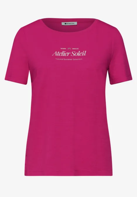 T-Shirt mit Rundhals und Wording magenta dream T-Shirt mit Rundhals und Wording magenta dream