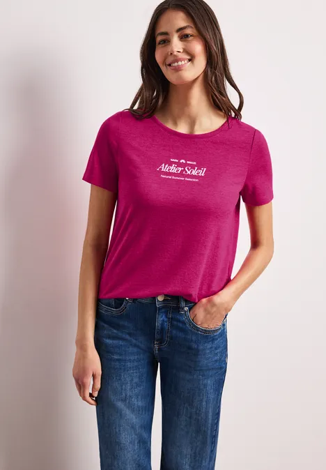 T-Shirt mit Rundhals und Wording magenta dream T-Shirt mit Rundhals und Wording magenta dream