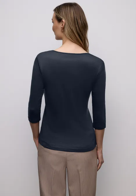 Shirt mit Herzausschnitt shadowed navy