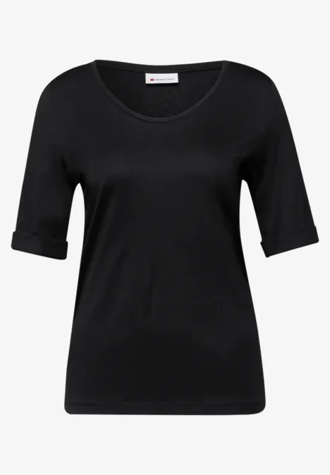 Shirt met omslag Black