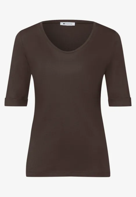 Shirt met omslag molten earth